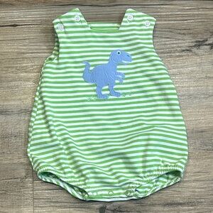 Striped Green Dinosaur Bodysuit for Kids